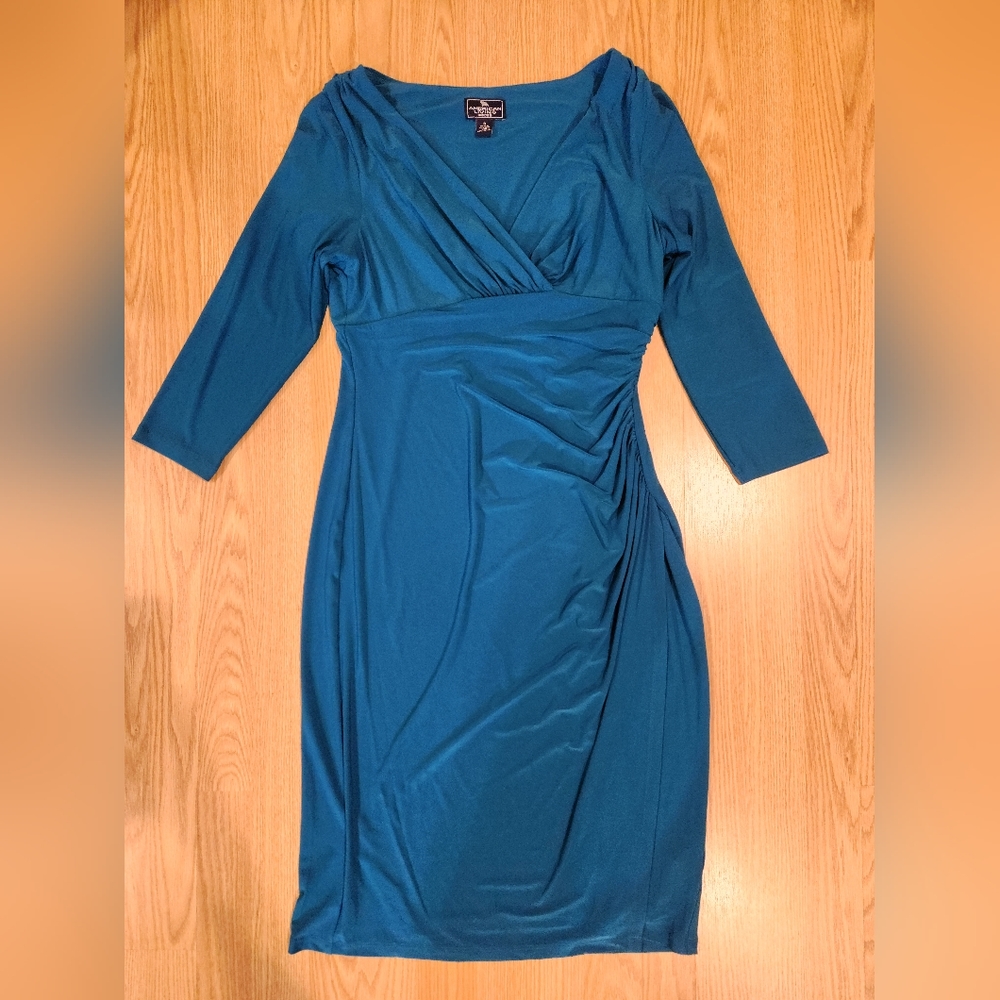 Blue American Living Midi Dress with Size Slit Like New Size 8